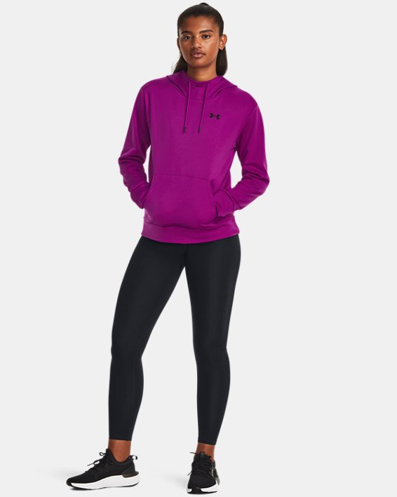 Women's Armour Fleece® Left Chest Hoodie, Purple, pdpMainDesktop image number 2